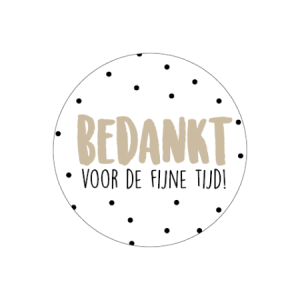 Kadostickers | Bedankt voor de fijne tijd