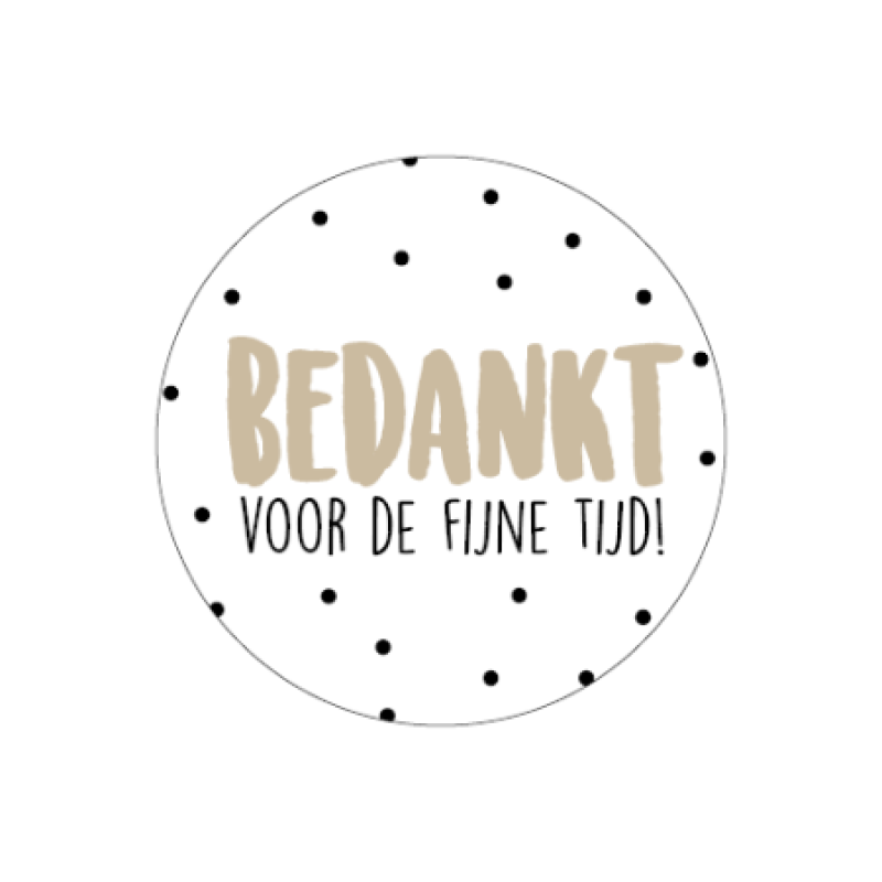 Kadostickers | Bedankt voor de fijne tijd