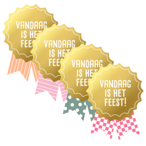 Kadostickers | Vandaag is het feest medaille 