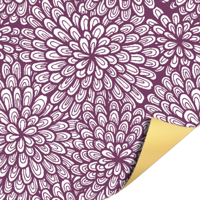 Inpakpapier 70 CM | Flowers mauve