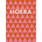 Ansichtkaart | Hoera rose