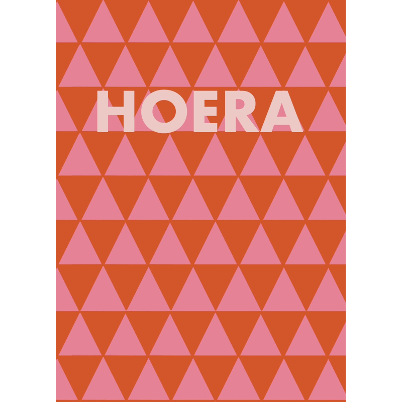 Ansichtkaart | Hoera rose