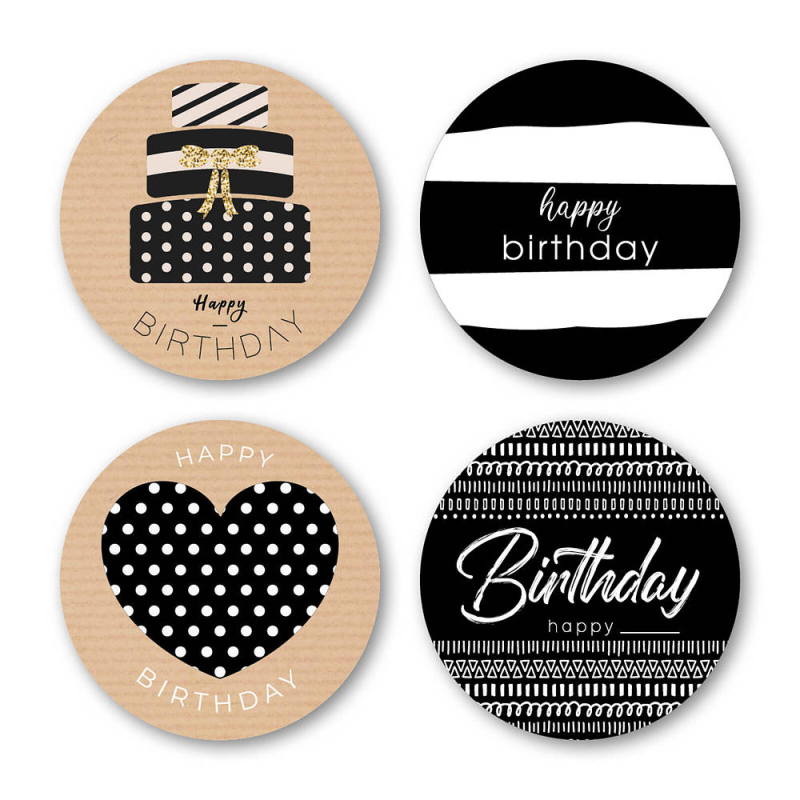 Kadostickers | Happy birthday kraft 