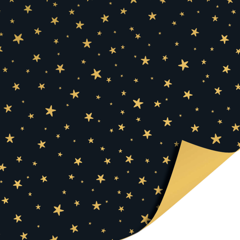 Inpakpapier 70 CM | Little stars black