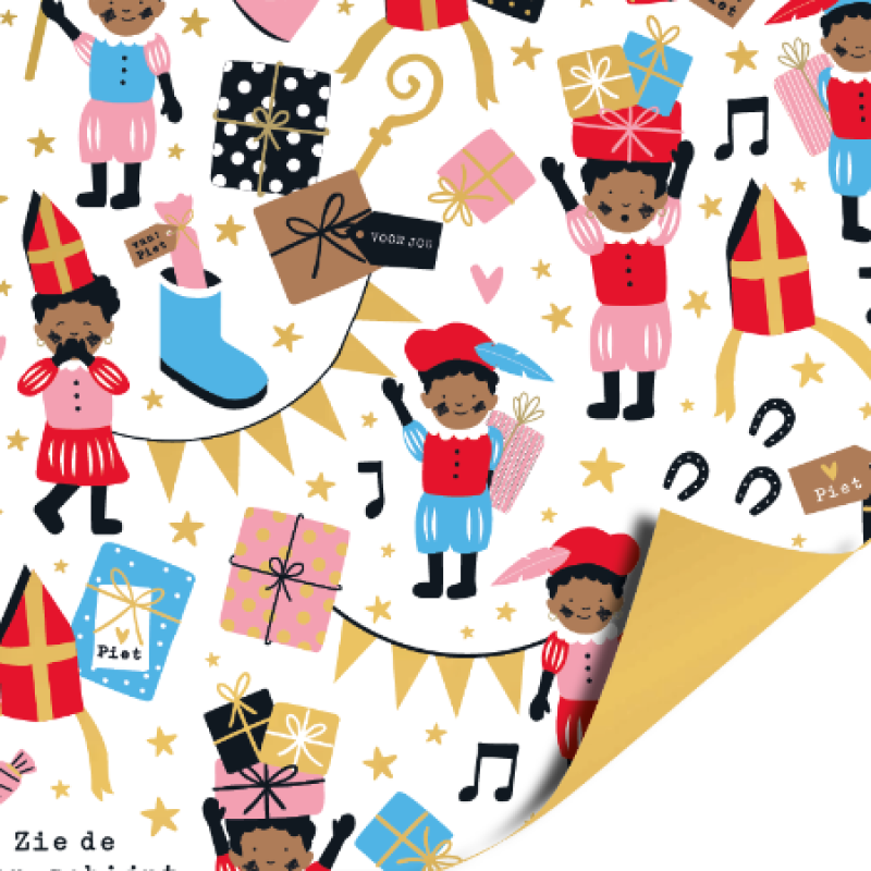 Inpakpapier 30 CM | Pieten party '25