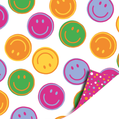 Inpakpapier 30 CM | Smiley stip