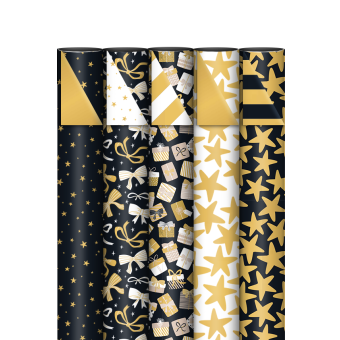 Inpakpapier 70 CM | Black & Gold
