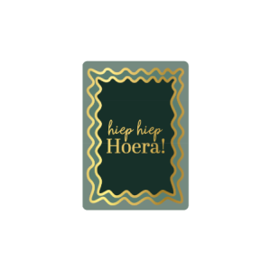 Kaarten mini | Hiep hiep hoera groen