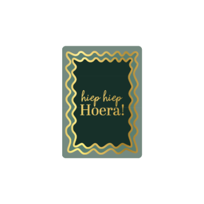 Kaarten mini | Hiep hiep hoera groen Kaarten mini | Hiep hiep hoera groen