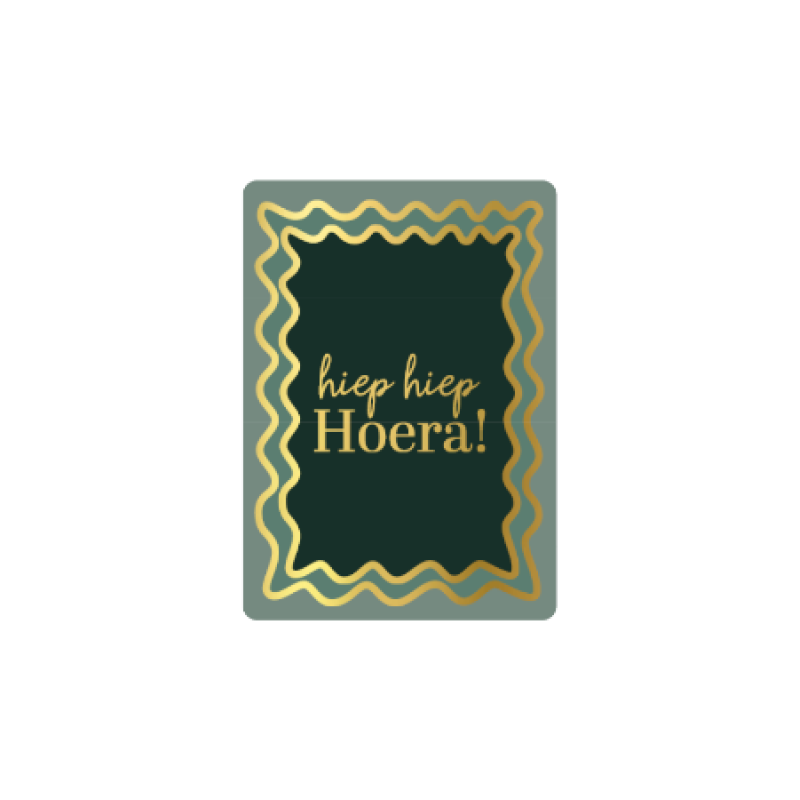 Kaarten mini | Hiep hiep hoera groen