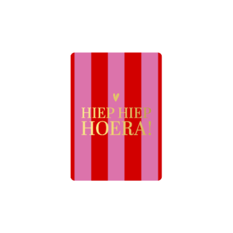 Kaarten mini | Hiep hiep hoera stripes