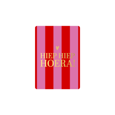 Kaarten mini | Hiep hiep hoera stripes Kaarten mini | Hiep hiep hoera stripes