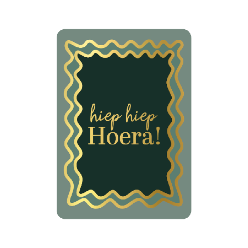 Ansichtkaart | Hiep hiep hoera groen