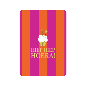 Ansichtkaart | Hiep hiep hoera taart