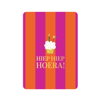 Ansichtkaart | Hiep hiep hoera taart