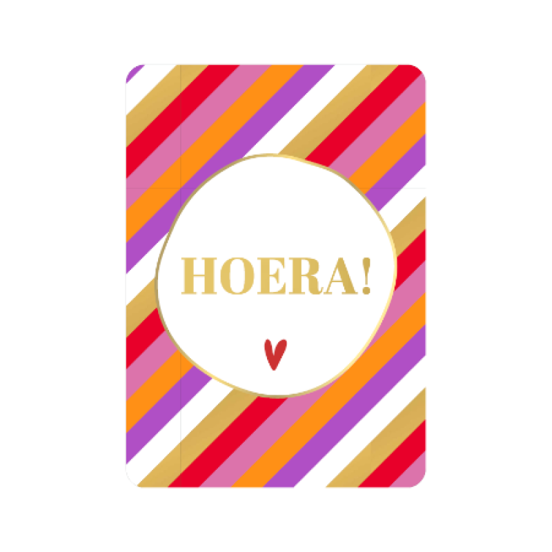 Ansichtkaart | Hiep hiep hoera stripes
