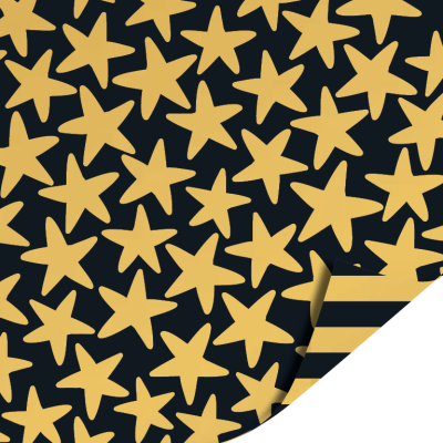 Inpakpapier 70 CM | Stars black