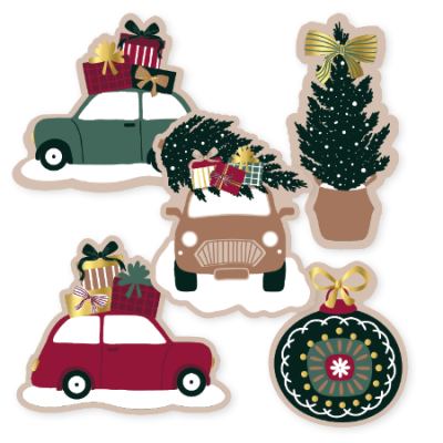 Kadostickers | Kerstauto '25