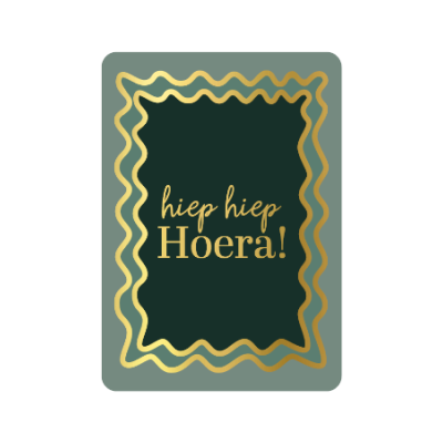 Ansichtkaart | Hiep hiep hoera groen