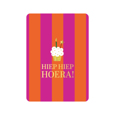 Ansichtkaart | Hiep hiep hoera taart