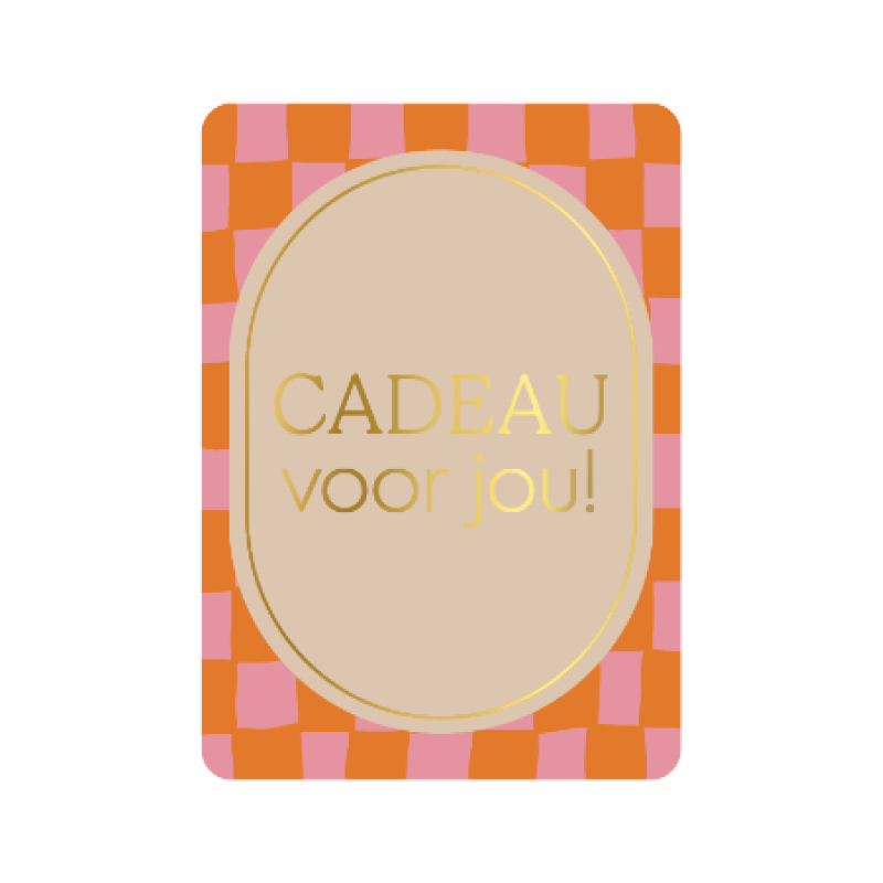 Ansichtkaart | Cadeau voor jou oranje