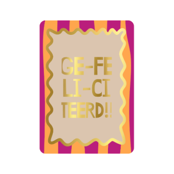 Ansichtkaart | Ge-fe-li-ci-teerd