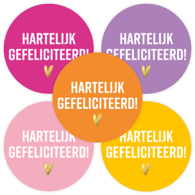 Kadostickers | Hartelijk gefeliciteerd 5