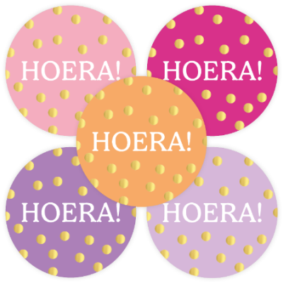 Kadostickers | Hoera pink