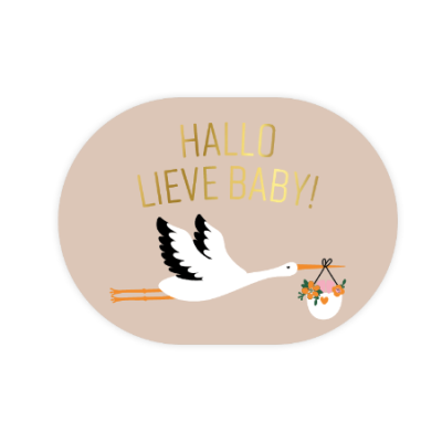 Kadostickers | Hallo lieve baby