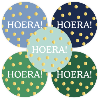 Kadostickers | Hoera blue Kadostickers | Hoera blue