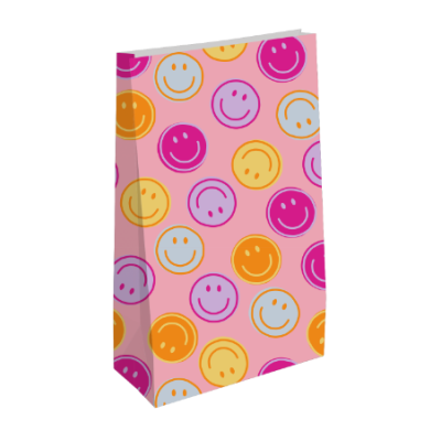 Kraft blokzak | Smiley pink