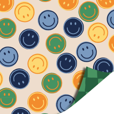 Inpakpapier 30 CM | Smiley blue Inpakpapier 30 CM | Smiley blue