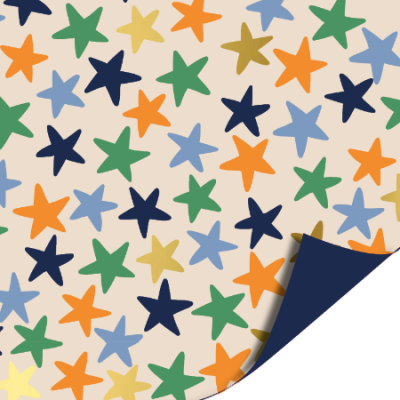 Inpakpapier 70 CM | Stars blue