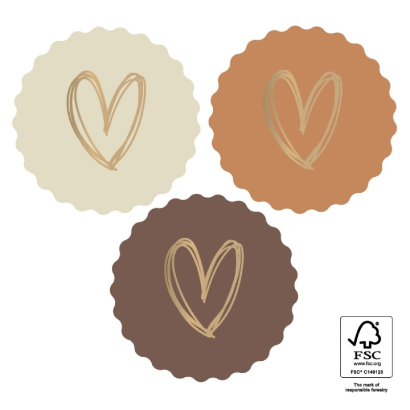 Kadostickers | Heart Gold - Natural
