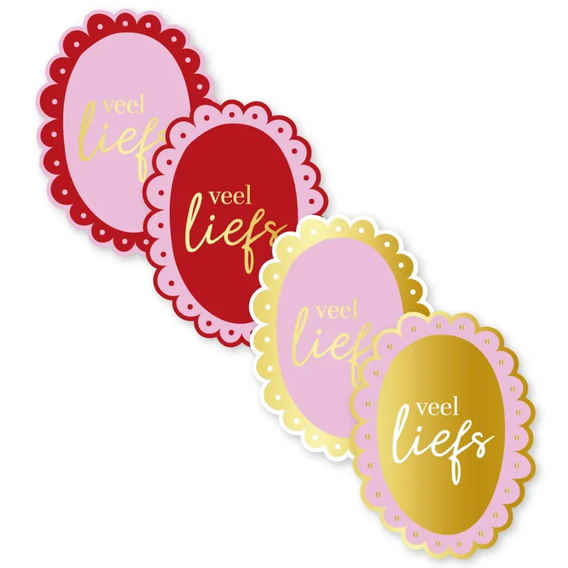 Kadostickers | Veel liefs ovaal