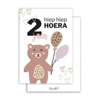 Ansichtkaart | 2 jaar - meisjes