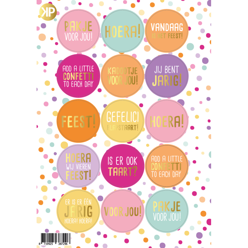 Stickervel | Confetti feest