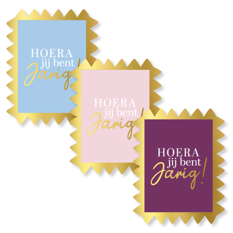 Kadostickers | Jij bent jarig postzegel