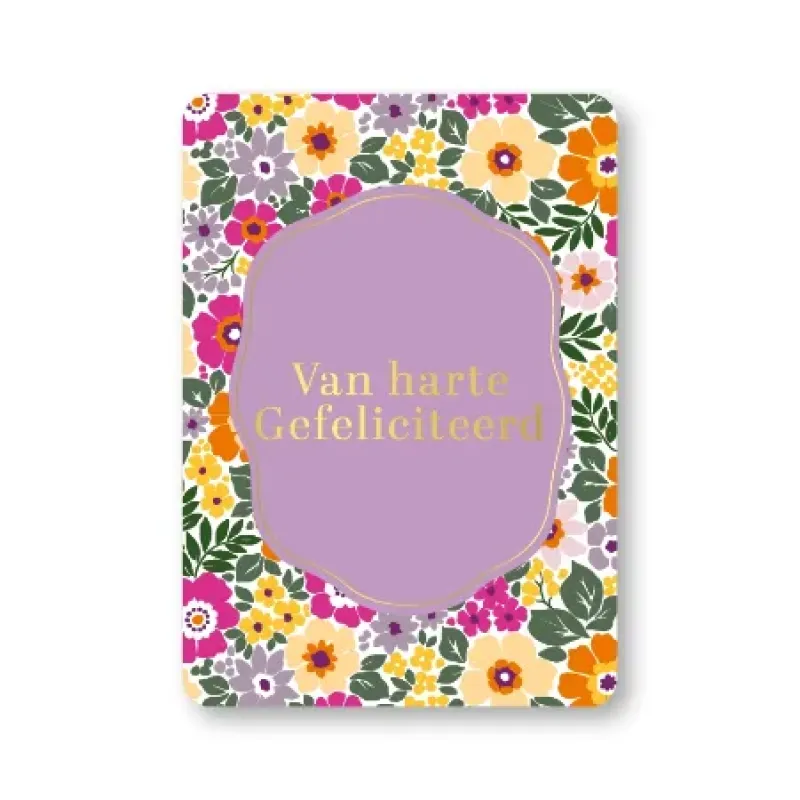 Ansichtkaart | Van harte gefeliciteerd