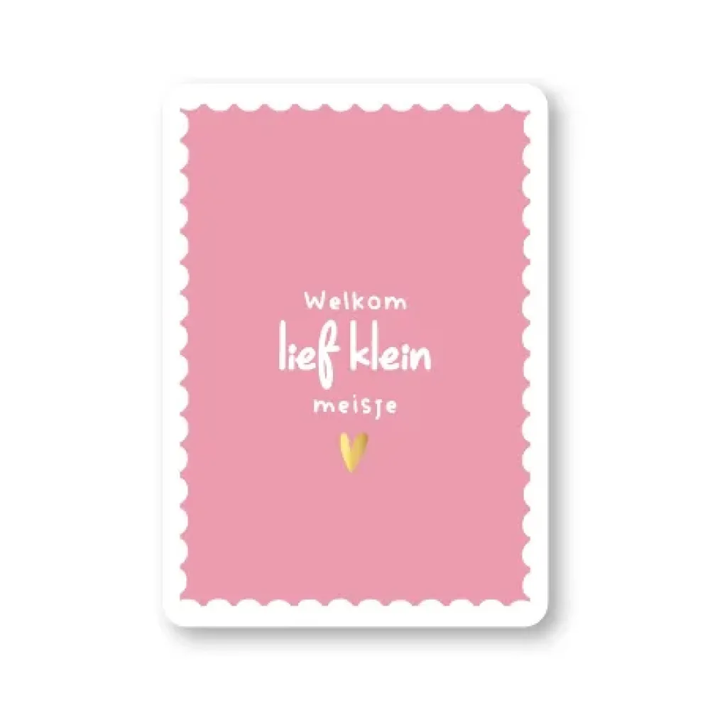 Ansichtkaart | Welkom lief klein meisje