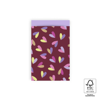 Cadeauzakjes | Duo hearts beet - red Cadeauzakjes | Duo hearts beet - red