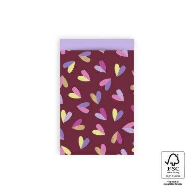 Cadeauzakjes | Duo hearts beet - red Cadeauzakjes | Duo hearts beet - red