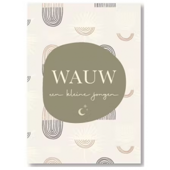 Ansichtkaart | Wauw een kleine jongen